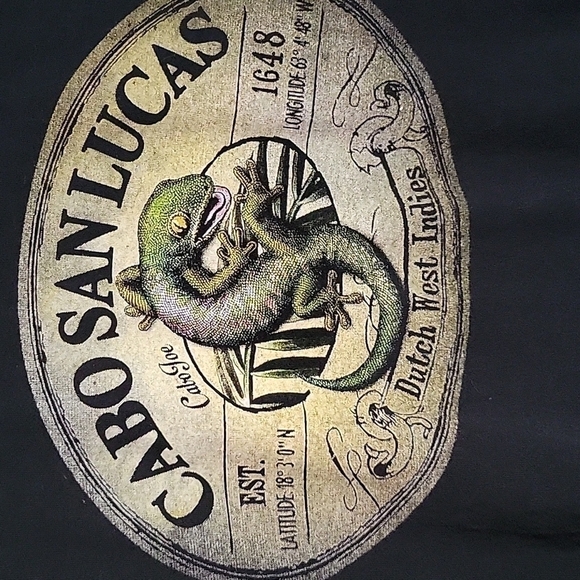 Cabo San Lucas, Men's black Long-sleeved Shirt, Size XL - Picture 5 of 6